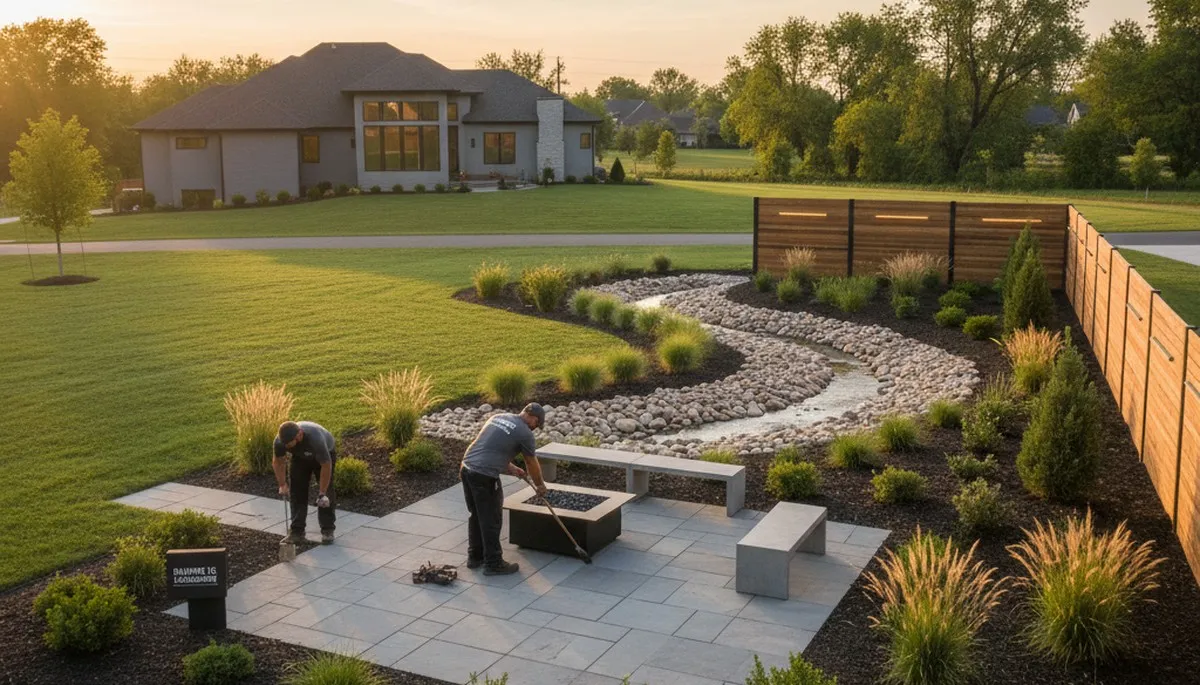 Landscaping team serving Overland Park, KS with professional lawn and outdoor property care